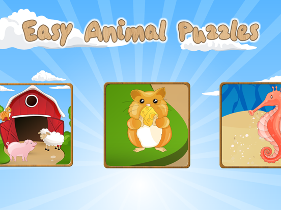 Easy Animal Puzzles for Toddlers and Kids iPad screenshot