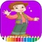 Kid And Animal coloring for kids
