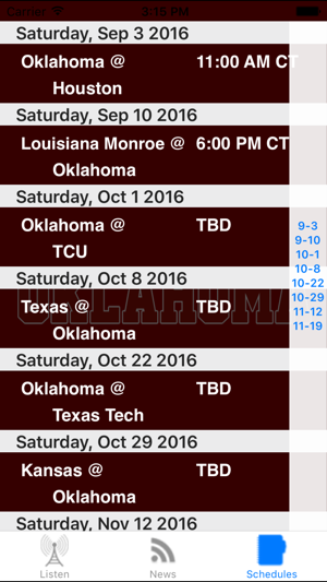 Oklahoma Football - Sports Radio, Schedule & News(圖4)-速報App