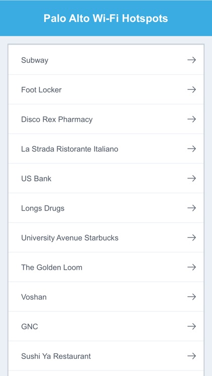 Palo Alto Wifi Hotspots