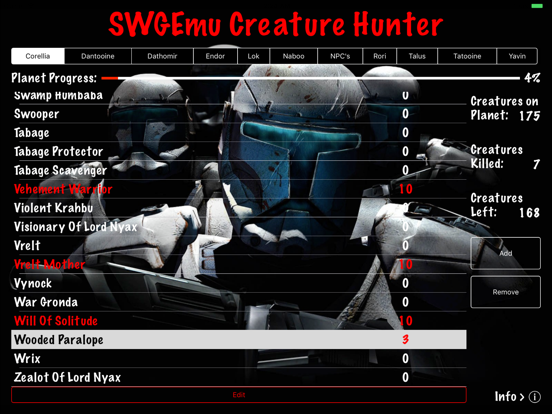 Screenshot #6 pour SWGEmu Creature Hunter