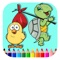 Turtle And Chicken Coloring Book Game Free