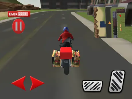 快餐摩托车交付和自行车骑手模拟