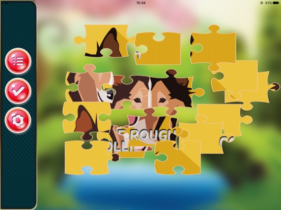 dog quiz jigsaw puzzle games for kids 2 to 7 years iPad screenshot