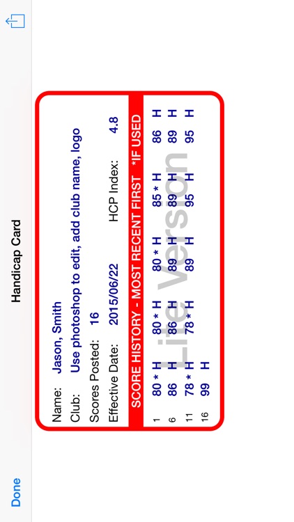 Golf Handicap Tracker & Scores