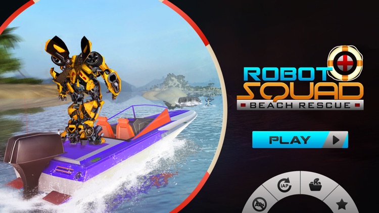 Robot Squad - Beach Rescue: Flying Robot Hero