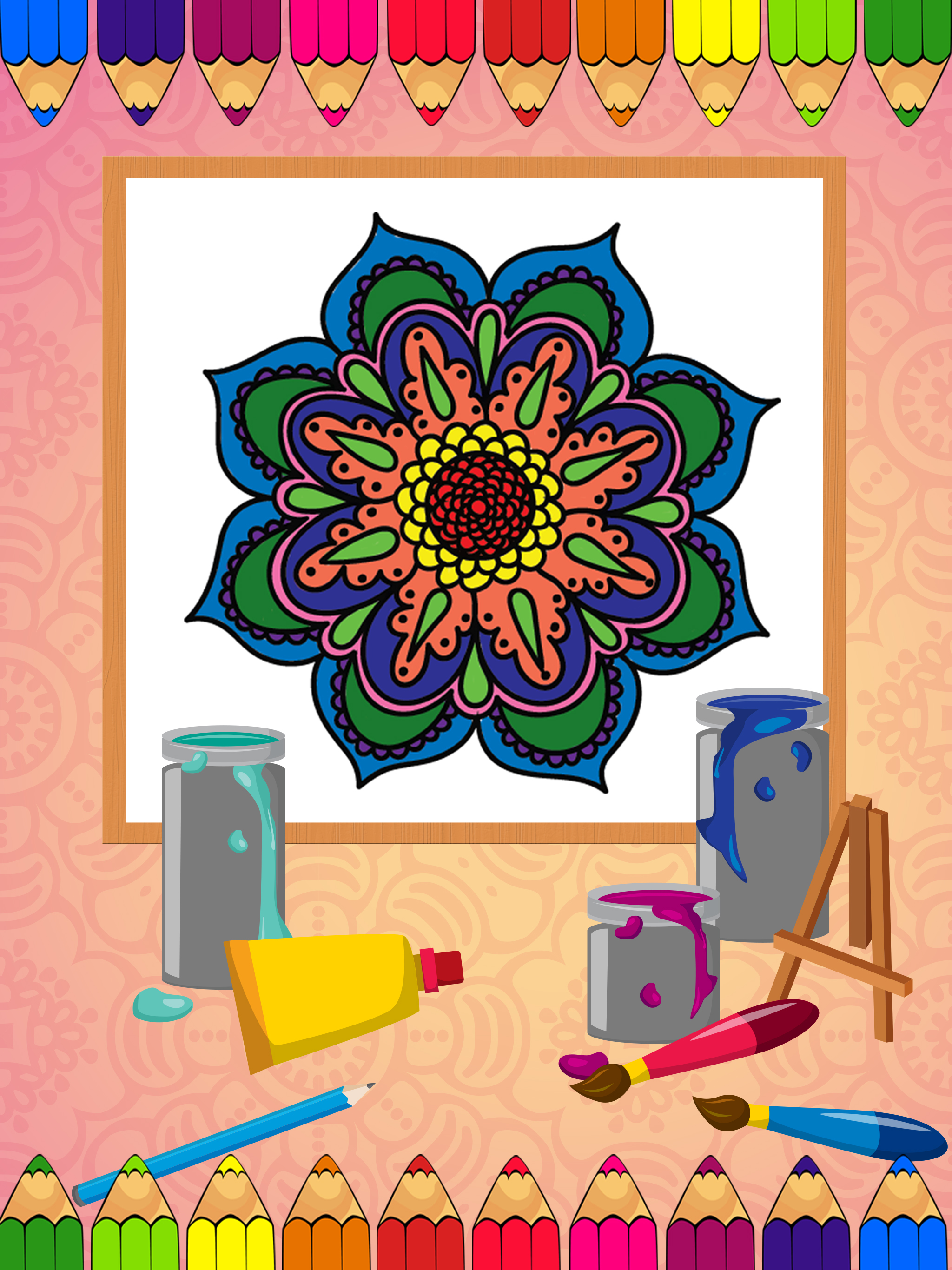 Mandala Coloring Pages- Game Adult Coloring book screenshot 5
