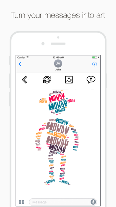 Text Mess - turn your messages into art Screenshot 1 - AppWisp.com Text Mess - turn your messages into art Screenshot 1 - AppWisp.com