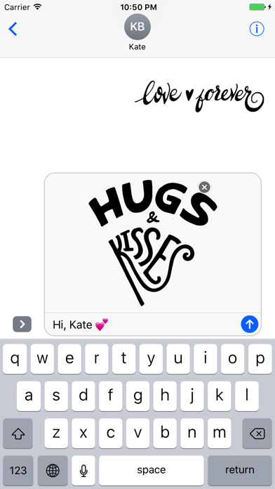 Love Typography Stickers for iMessageのおすすめ画像4