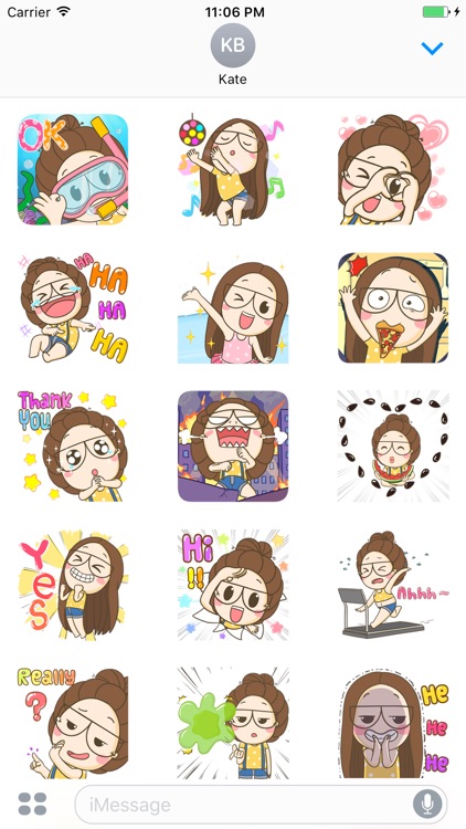 The Funny Girl Expression Stickers