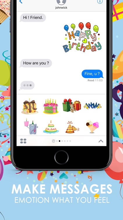 Happy Birthday Emoji Stickers for iMessage
