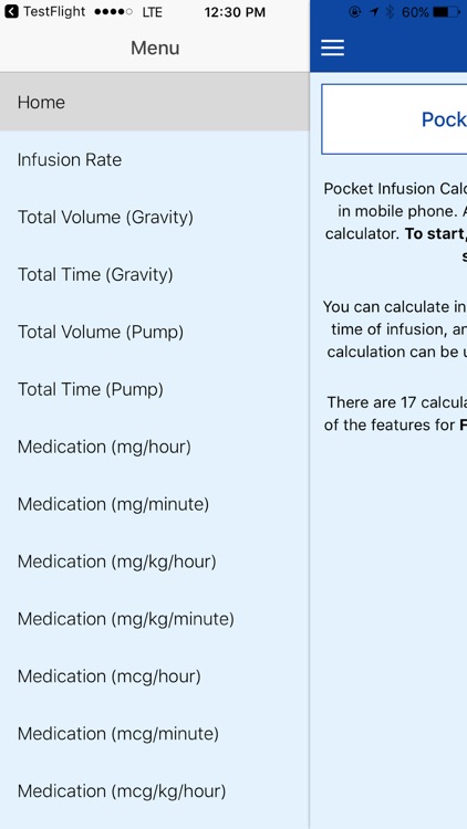Pocket Infusion Calculator