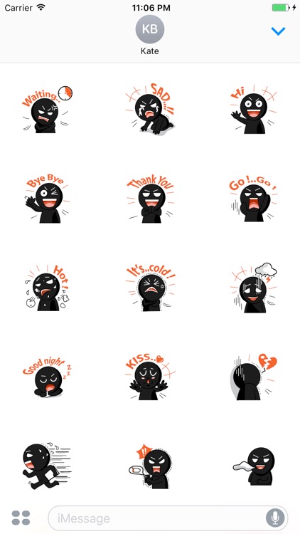 Funny Black Baby English Sticker