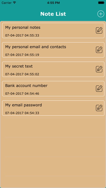 Private Notes Storage