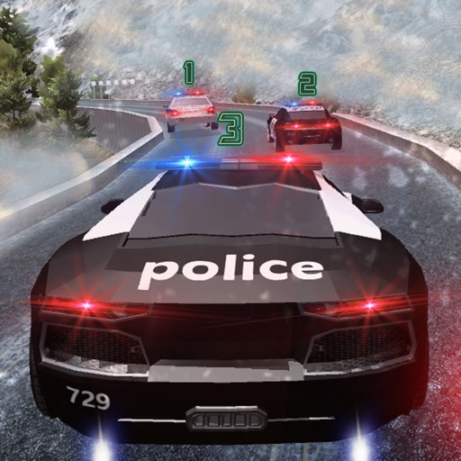 Police Chase Hill Car 3D: Cops Auto Racing Driver Icon