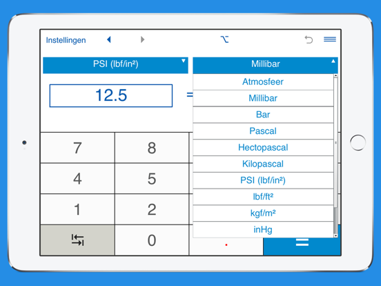 Druk omrekenen iPad app afbeelding 4