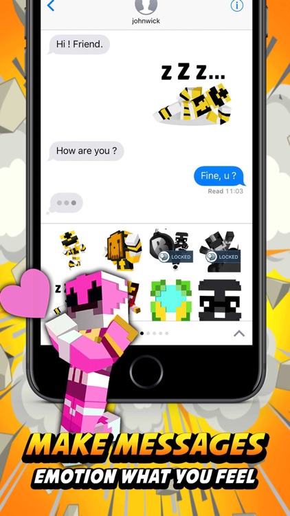 Bomber rangers 3D Stickers for iMessage
