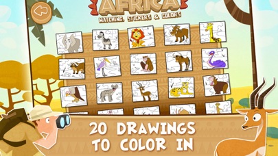 Africa - Matching, Stickers, Colors & Music for Kids Screenshot 4