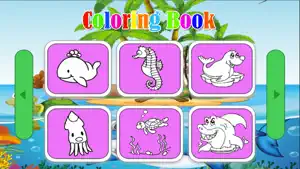 Shark tank and Sea animals coloring game for kid screenshot #2 for iPhone