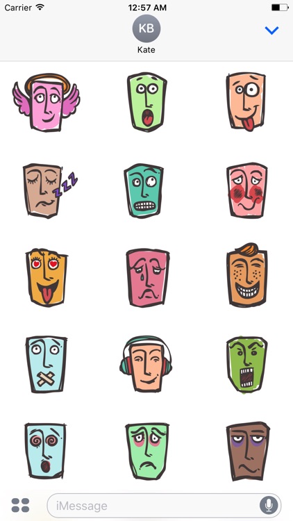 Abstract Face Stickers
