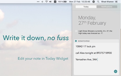Scratchpad - Simple Notes Widget screenshot 1