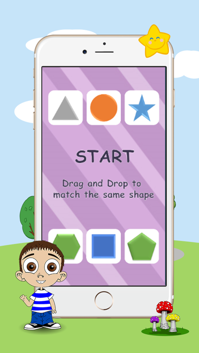 How to cancel & delete Geometric shapes matching game preschoolers math from iphone & ipad 1