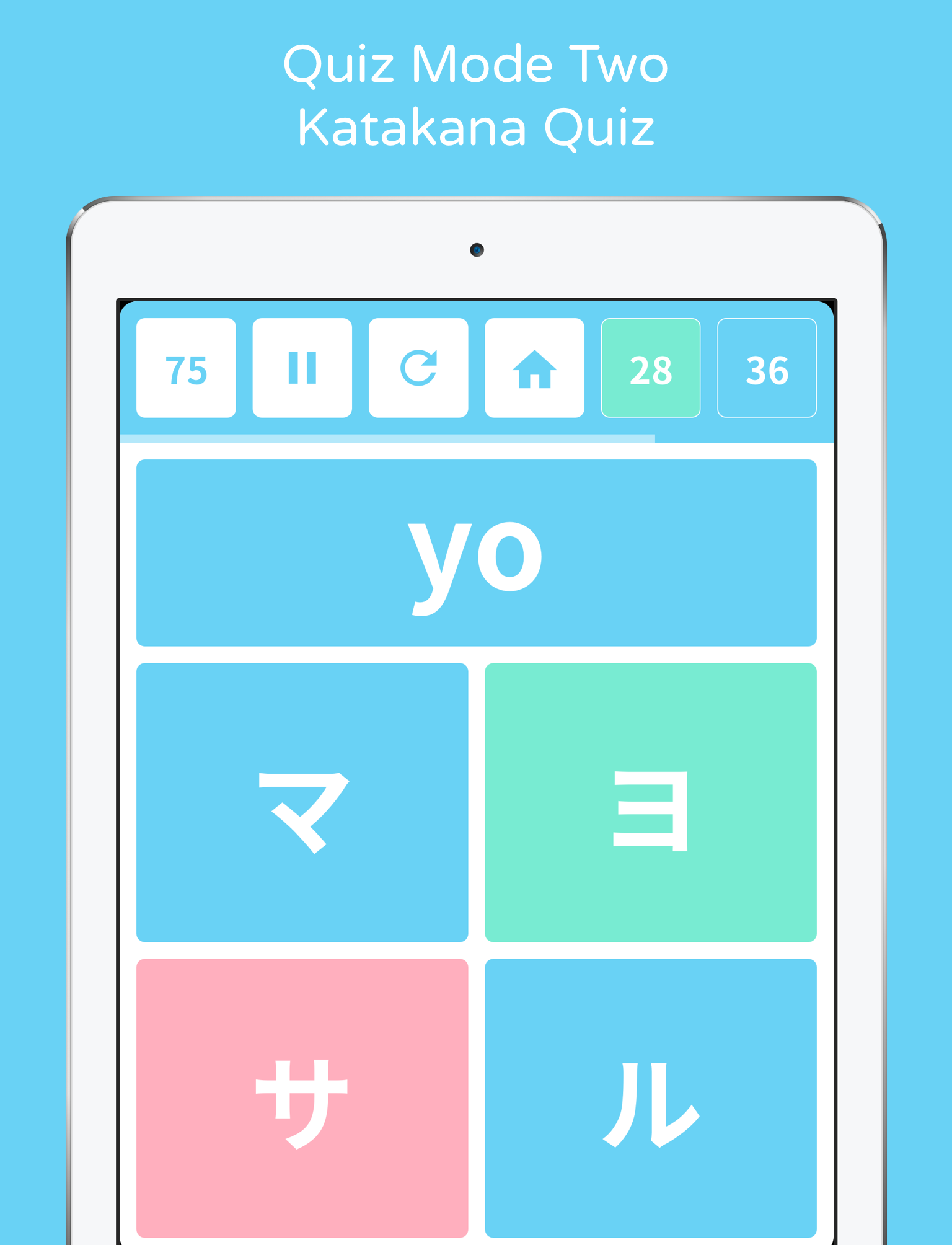 Pastel Daily Kana Quiz (Hiragana & Katakana Test)