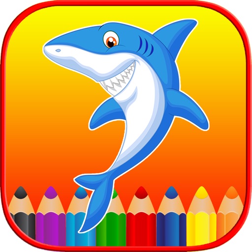 Ocean & Sea Animal Coloring Book Painting Drawing Icon
