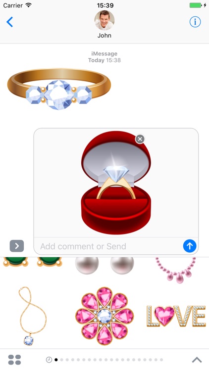 Jewellery stickers for iMessage