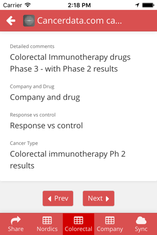 cancerdata - new cancer drugs screenshot 2