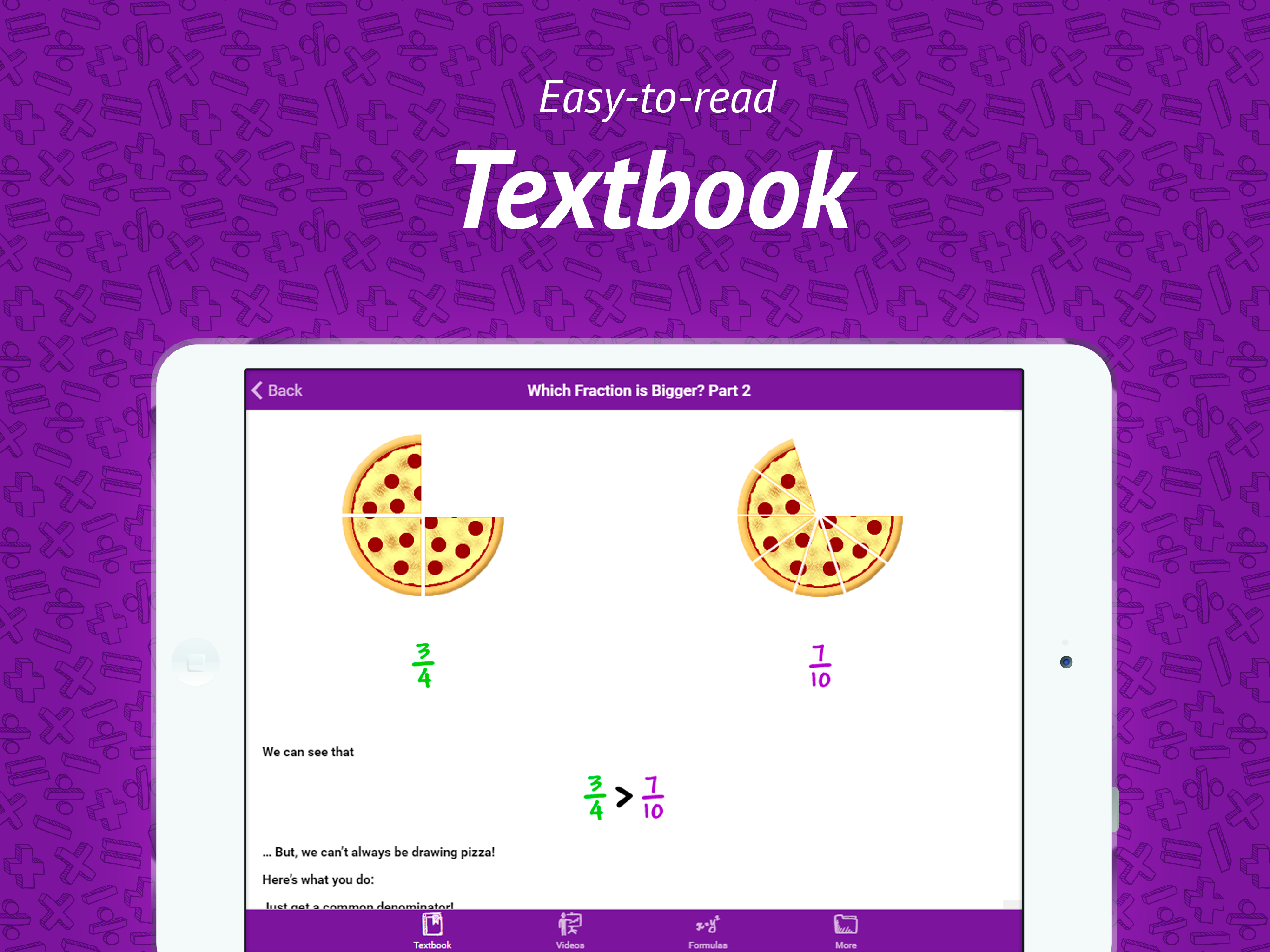 Prealgebra — formulas