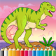 Coloring Book Jurassic Dinosaur Free - for Kid