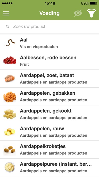Voedingswaardetabel