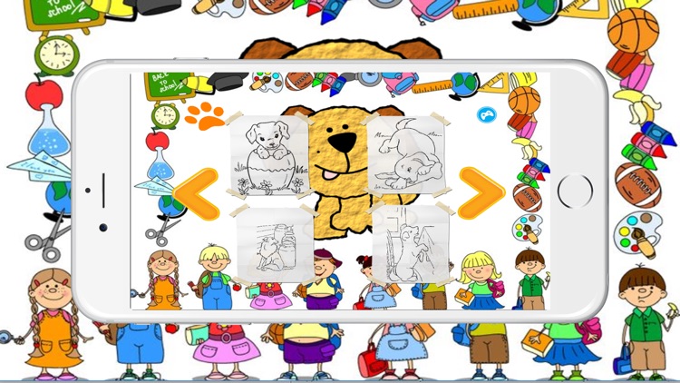 Dog Animal Coloring BookPages  For Kids