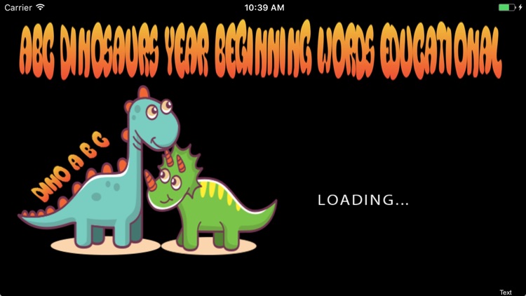 ABC Dinosaurs Year Beginning Words Educational