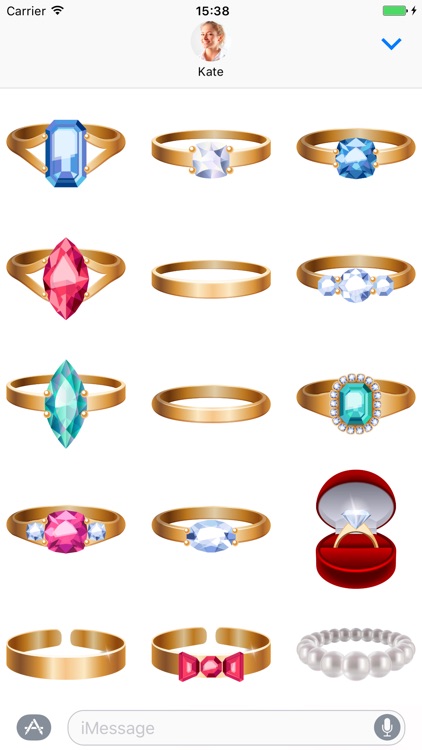 Jewellery stickers for iMessage screenshot-3