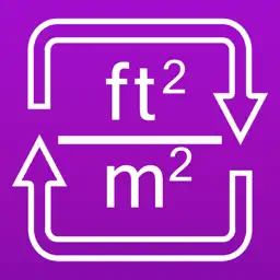 Square Feet / Square Meters area converter app icon