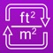 Icon Square Feet / Square Meters area converter