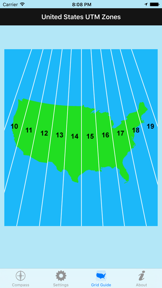 UTM Grid Ref Compass screenshot