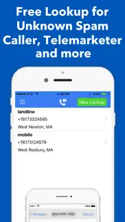 reverse phone lookup. iphone screenshot 3