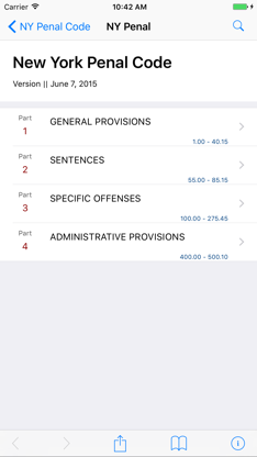 New York Penal Code (2017 LawStack NY Series) screenshot 1