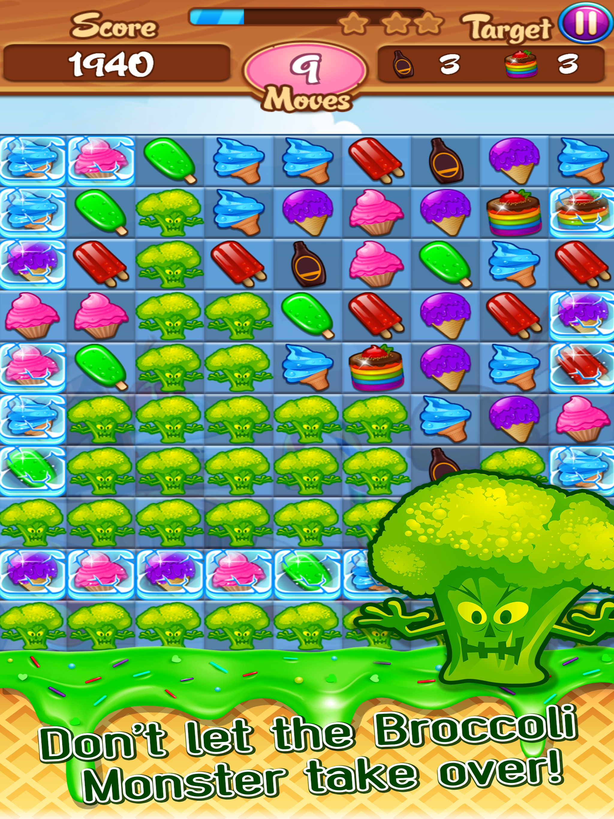 Ice Cream Frenzy: Free Match 3 Game