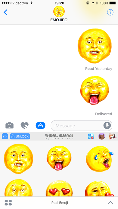 Screenshot #1 pour Real Emoji Stickers