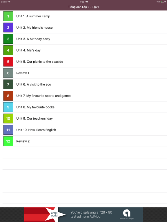 Screenshot #4 pour Tiếng Anh Lớp 5