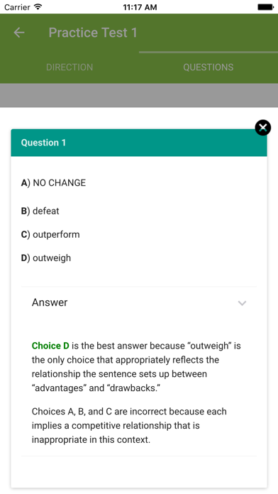 Screenshot #2 pour SAT Writing & Language Practice Tests