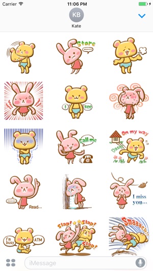 Bear And Rabbit Are Best Friends Forever Stickers(圖2)-速報App