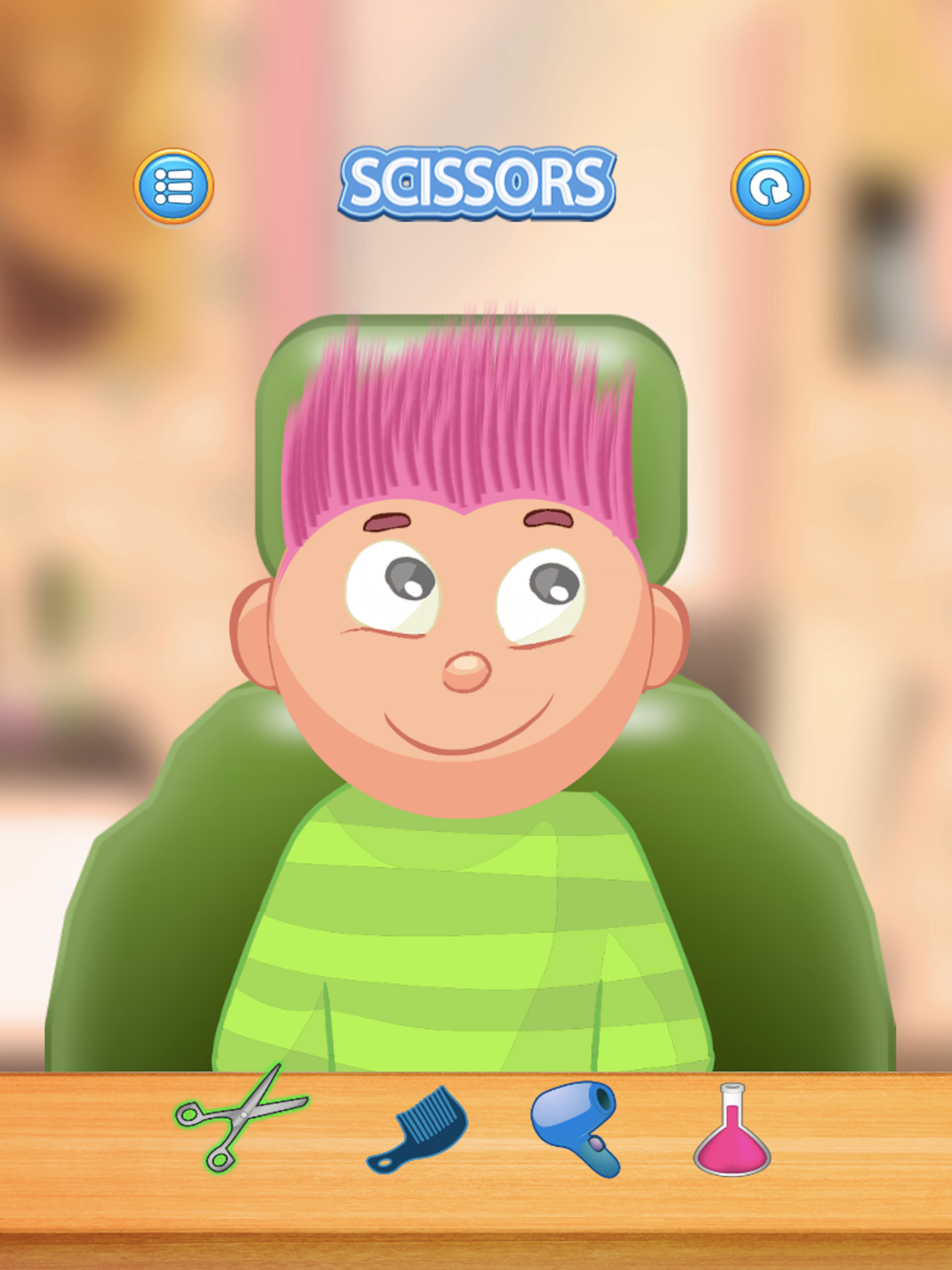 Child game / Pink hair cut