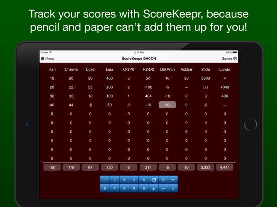 Screenshot #4 pour Score Keeper BACON