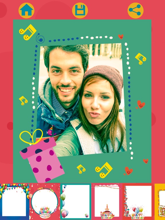 Birthday party photo frames for kids iPad screenshot