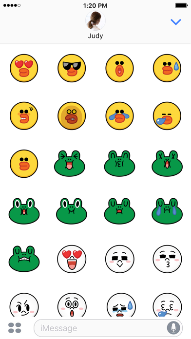 莎莉和朋友们的 Emoji贴纸 - LINE FRIENDS screenshot